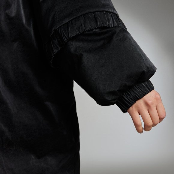 Hooded Down Jacket with Drawstring Hem - Picture 4 of 4